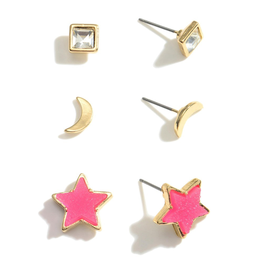 Set Earrings Celestial -Studs