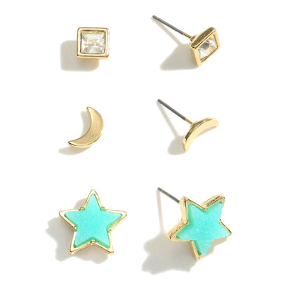 Set Earrings Celestial -Studs