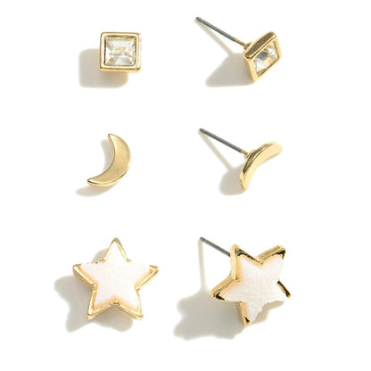 Set Earrings Celestial -Studs